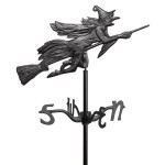 Design Toscano Witch Weathervane Garden Stake