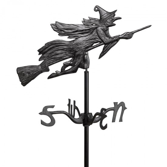 Design Toscano Witch Weathervane Garden Stake