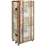 Design Toscano Italian World Map Cocktail Trunk