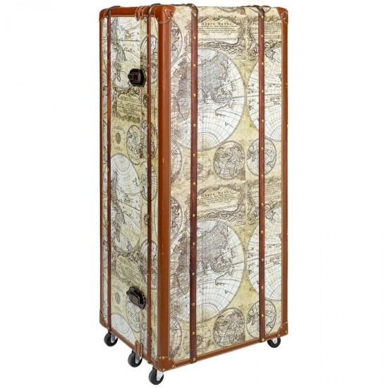 Design Toscano Italian World Map Cocktail Trunk