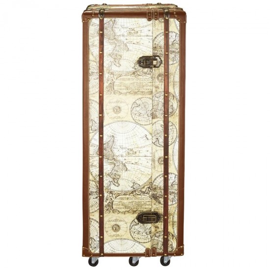 Design Toscano Italian World Map Cocktail Trunk