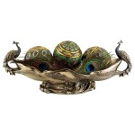 Design Toscano Peacocks Decorative Centerpiece Bowl