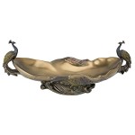 Design Toscano Peacocks Decorative Centerpiece Bowl