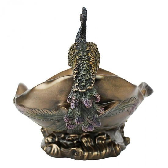 Design Toscano Peacocks Decorative Centerpiece Bowl