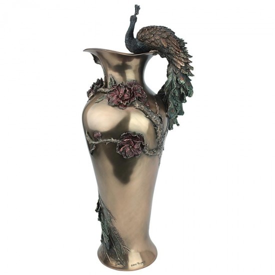 Design Toscano Peacock Centerpiece Vase