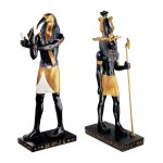 Design Toscano Set Of Thoth & Khnum Sculptures