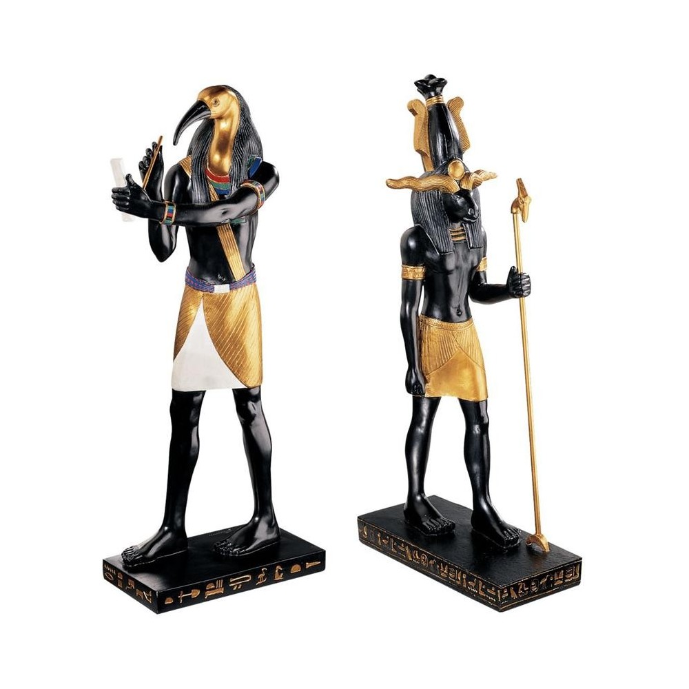 Design Toscano Set Of Thoth & Khnum Sculptures