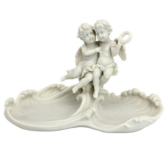 Design Toscano Versailles Angels Font Dish