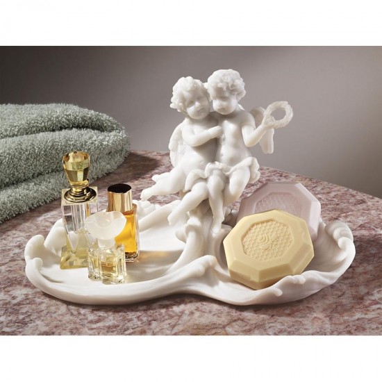 Design Toscano Versailles Angels Font Dish