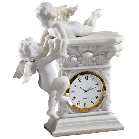 Design Toscano Baroque Twin Cherubs Clock