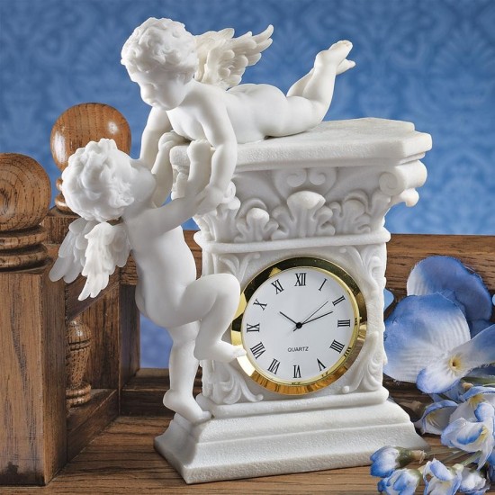 Design Toscano Baroque Twin Cherubs Clock