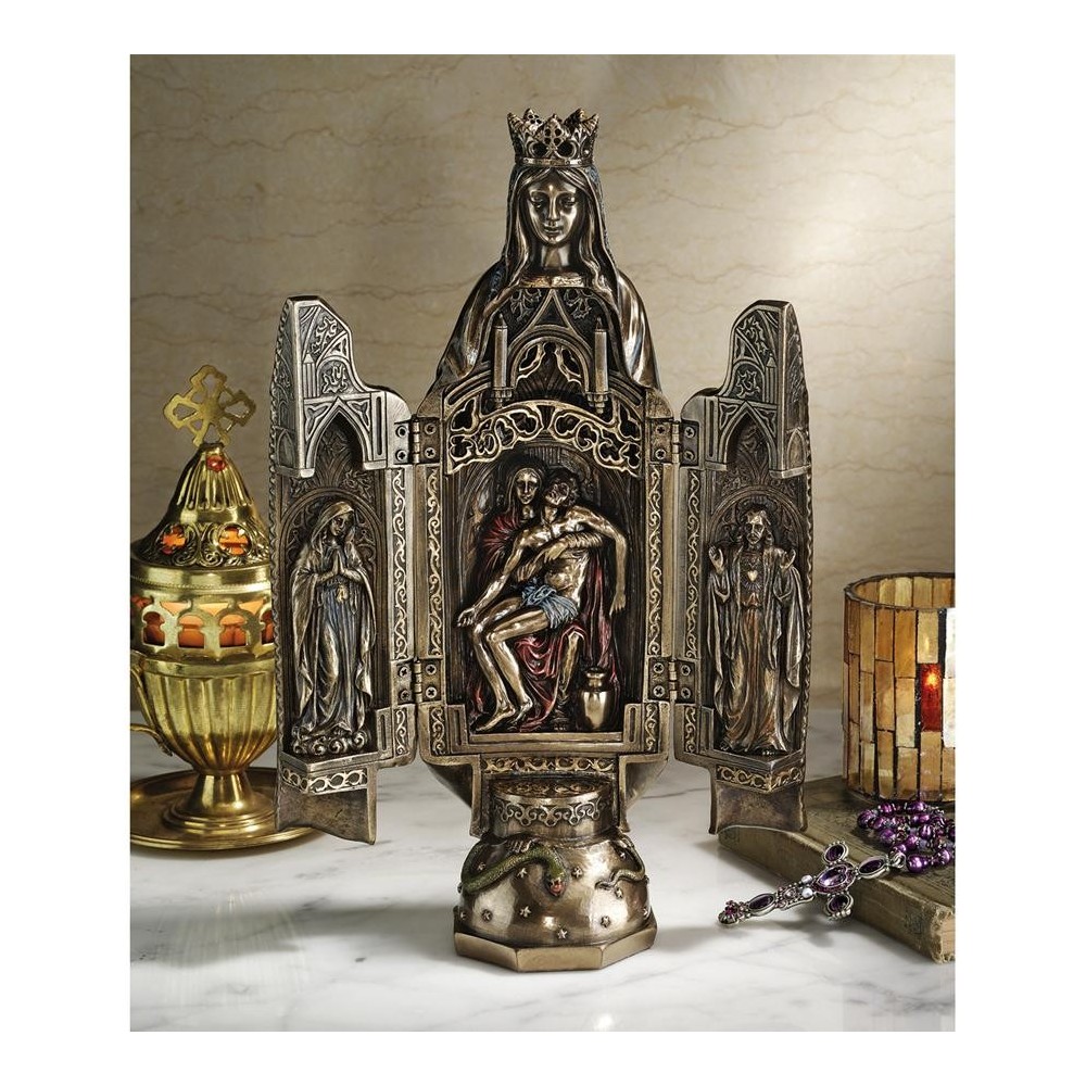 Design Toscano Triptych Of The Virgin Mary Statue Design Toscano Triptych Of The Virgin Mary Statue