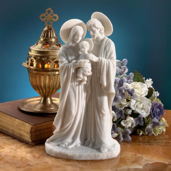 Design Toscano Desktop Marble Resin Holy Family Statue