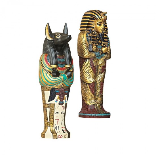 Design Toscano S/ King Tut & Anubis Plaques