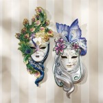 Design Toscano S/ Peacock & Butterfly Masks