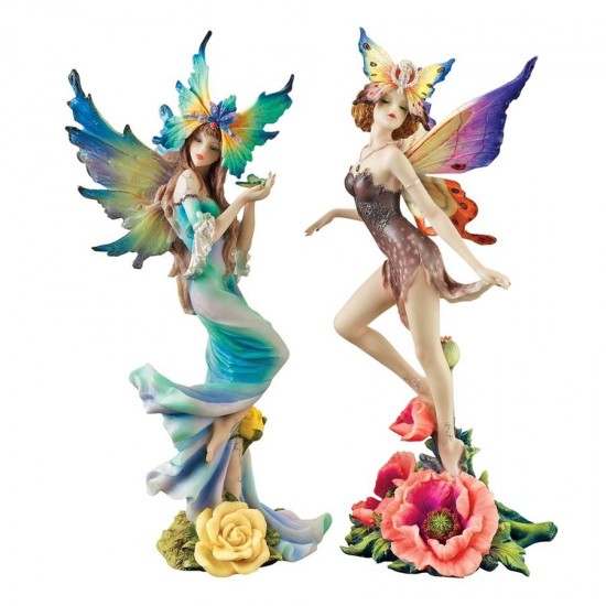 Design Toscano S/2 Flower Fairies Of Butterfly Hollow