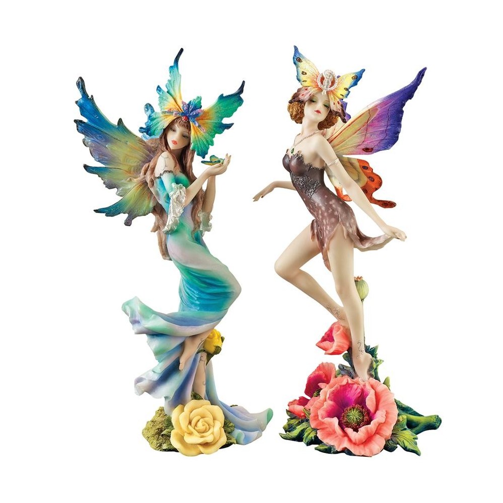Design Toscano S/2 Flower Fairies Of Butterfly Hollow Design Toscano S/2 Flower Fairies Of Butterfly Hollow