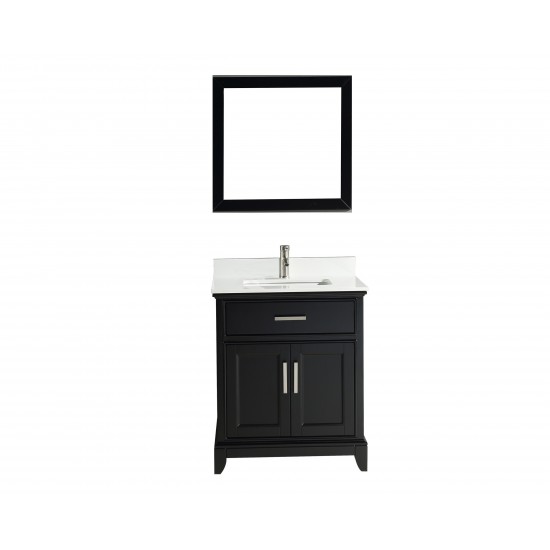 24" sl sink vanity set, phoenix stone top, soft closing doors, drawer, Espresso