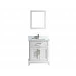 30" sl sink vanity set with phoenix stone top, soft closing doors, drawer, White