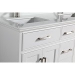 72" dbl sink vanity set, phoenix stone top, soft closing doors, drawers, White