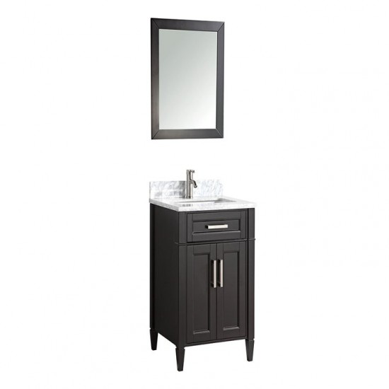 24" sl sink vanity set, carrara marble top, soft closing doors, drawer, Espresso