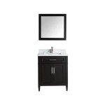 30" sl sink vanity set, carrara marble top, soft closing doors, drawer, Espresso