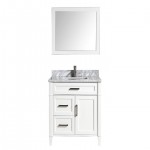 36" sl sink vanity set, carrara marble top, soft closing doors, drawers, White