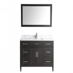 48" sl sink vanity set, carrara marble top, soft closing doors, drawers,Espresso