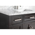 48" sl sink vanity set, carrara marble top, soft closing doors, drawers,Espresso