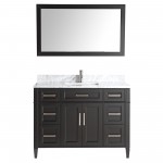 60" sl sink vanity set, carrara marble top, soft closing doors, drawers,Espresso