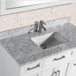 60" sl sink vanity set, carrara marble top, soft closing doors, drawers, White