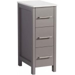 12 inch bathoom vanity cabinet, stone top, soft closing drawers, Gray, VA3012G