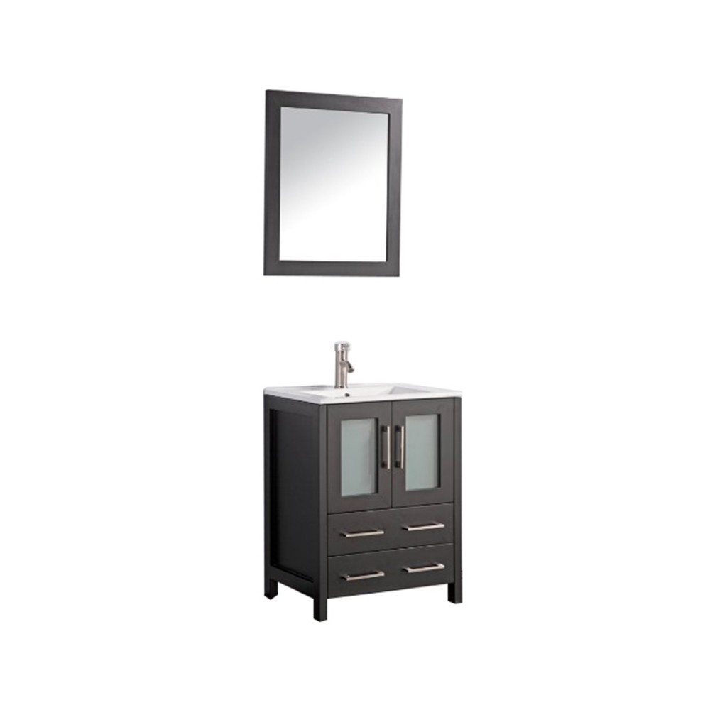 24" sl sink vanity set, ceramic top, soft close, drawers, Espresso, VA3024E 24" sl sink vanity set, ceramic top, soft close, drawers, Espresso, VA3024E