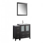 42" sl sink vanity set, ceramic top, soft close, drawers, Espresso, VA3030-42E