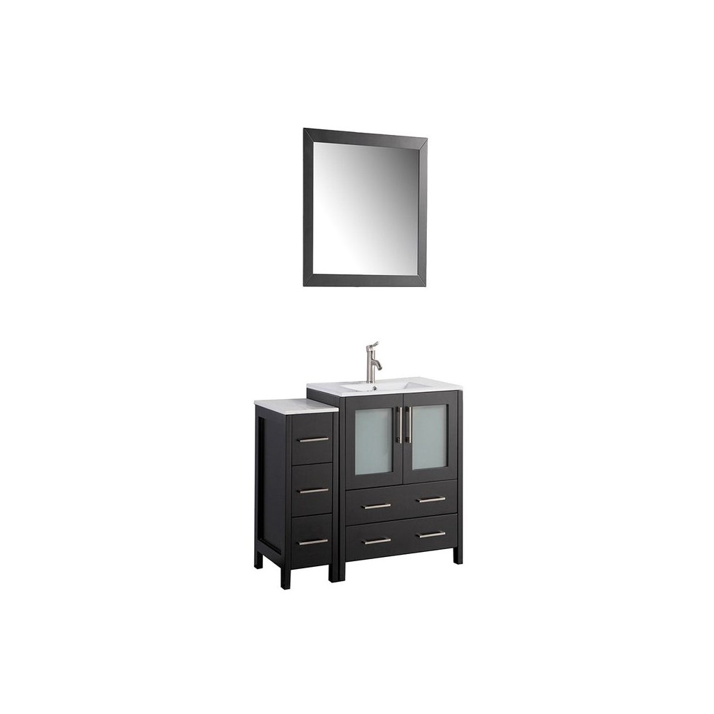 42" sl sink vanity set, ceramic top, soft close, drawers, Espresso, VA3030-42E 42" sl sink vanity set, ceramic top, soft close, drawers, Espresso, VA3030-42E