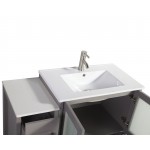 42" sl sink vanity set, ceramic top, soft close, drawers, Gray, VA3030-42G