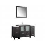 54" sl sink vanity set, ceramic top, soft close, drawers, Espresso, VA3030-54E