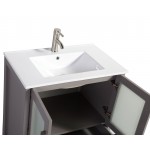 30" sl sink vanity set, ceramic top, soft closing doors, drawers, Gray, VA3030G