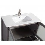 36" sl sink vanity set, ceramic top, soft closing doors, drawers, Gray, VA3036G