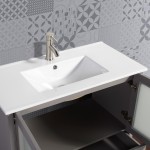 36" sl sink vanity set, ceramic top, soft closing doors, drawers, Gray, VA3036G