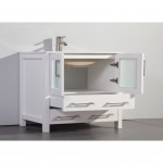 36" sl sink vanity set, ceramic top, soft closing doors, drawers, White, VA3036W