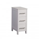 12 inch bathoom vanity cabinet, stone top, soft closing drawers, White, VA3112W