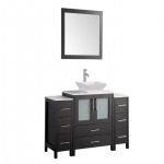 54" sl sink vanity set, ceramic top, soft close, drawers, Espresso, VA3130-54E