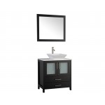 30" sl sink vanity set, ceramic top, soft close, drawers, Espresso, VA3130E