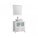 30" sl sink vanity set, ceramic top, soft closing doors, drawers, White, VA3130W