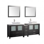 84" dbl sink vanity set, ceramic top, soft close, drawers, Espresso, VA3136-84E
