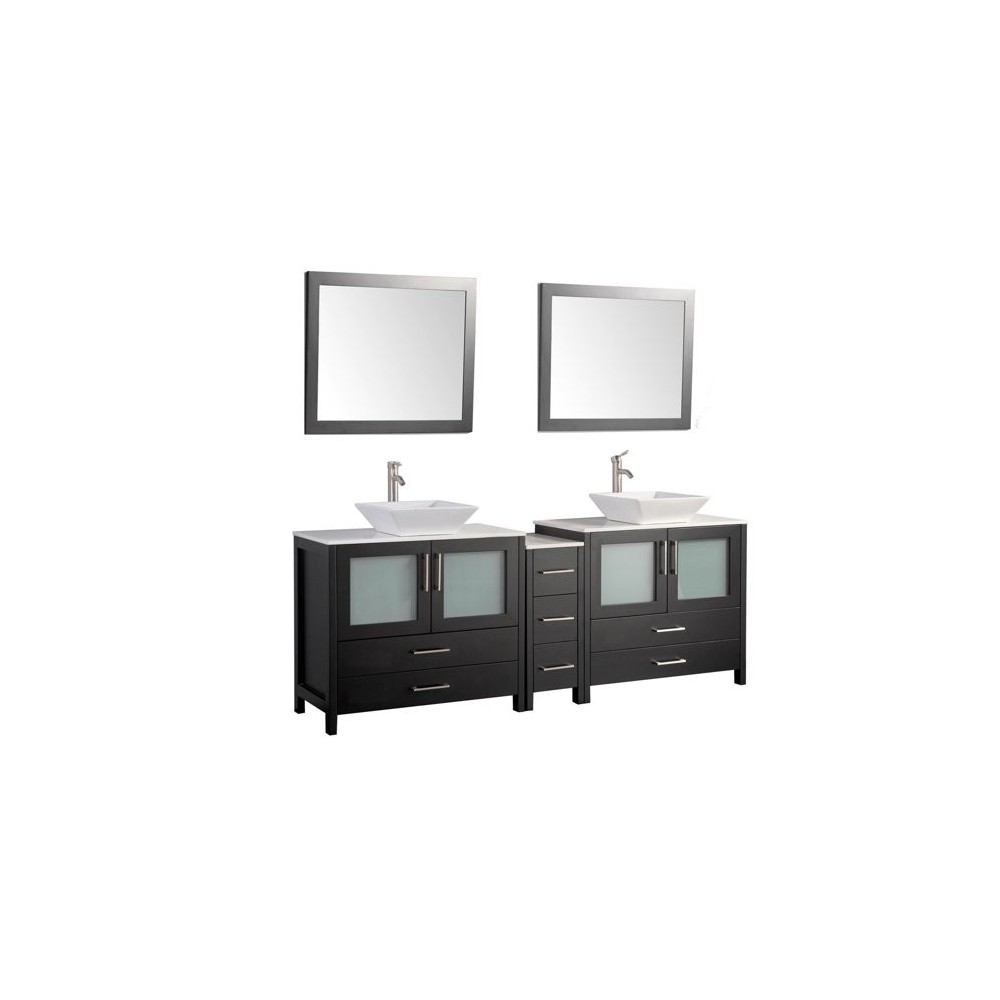 84" dbl sink vanity set, ceramic top, soft close, drawers, Espresso, VA3136-84E 84" dbl sink vanity set, ceramic top, soft close, drawers, Espresso, VA3136-84E