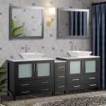 84" dbl sink vanity set, ceramic top, soft close, drawers, Espresso, VA3136-84E
