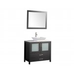 36" sl sink vanity set, ceramic top, soft close, drawers, Espresso, VA3136E