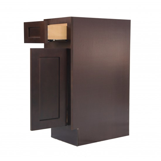 12 inch vanity cabinet brown, knockdown , Brown